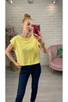 Sarı Basic Duble Kol Tişört